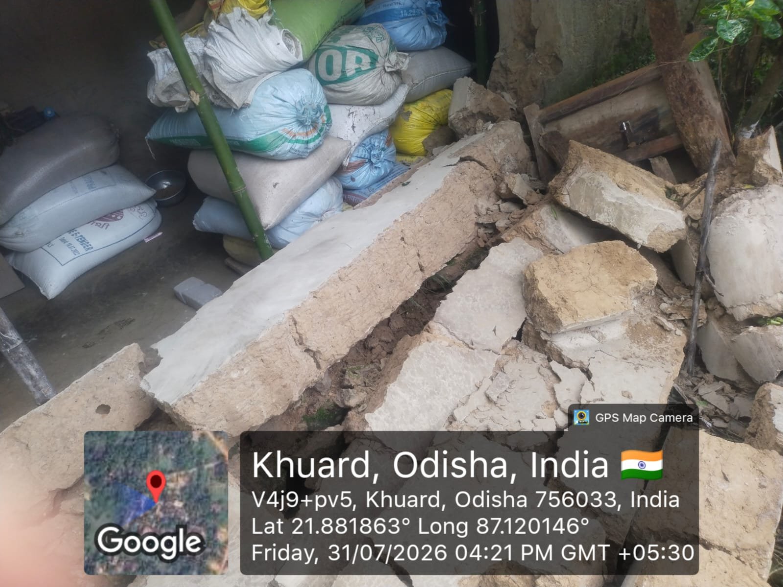ଲଗାଣ ବର୍ଷାରେ ଭାଙ୍ଗିଲା ଘରପ୍ରଧାନମନ୍ତ୍ରୀ ଆବାସ ଗୃହ ସାତ ସପନ