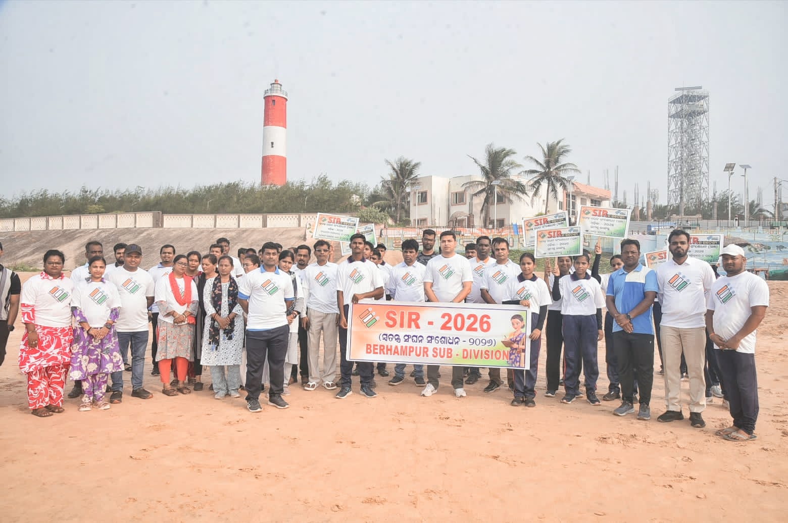 Ganjam Special Intensive Revision Awareness and Cleanliness Drive Held at Gopalpur Beach