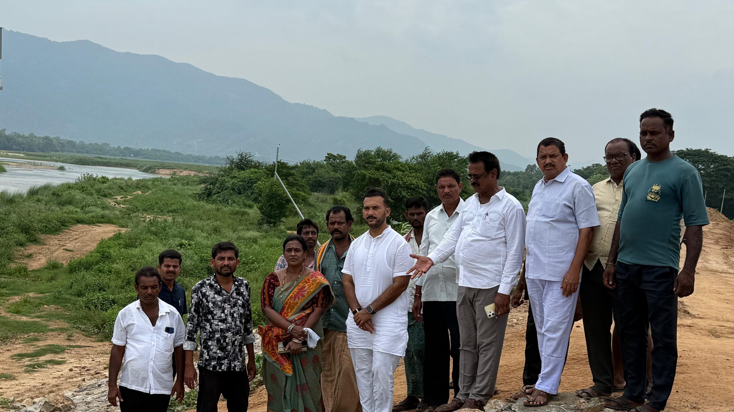 Negligence In Vansadhara River Embankment Work; Parala MLA Rupesh Panigrahi Reviews Ground Situation