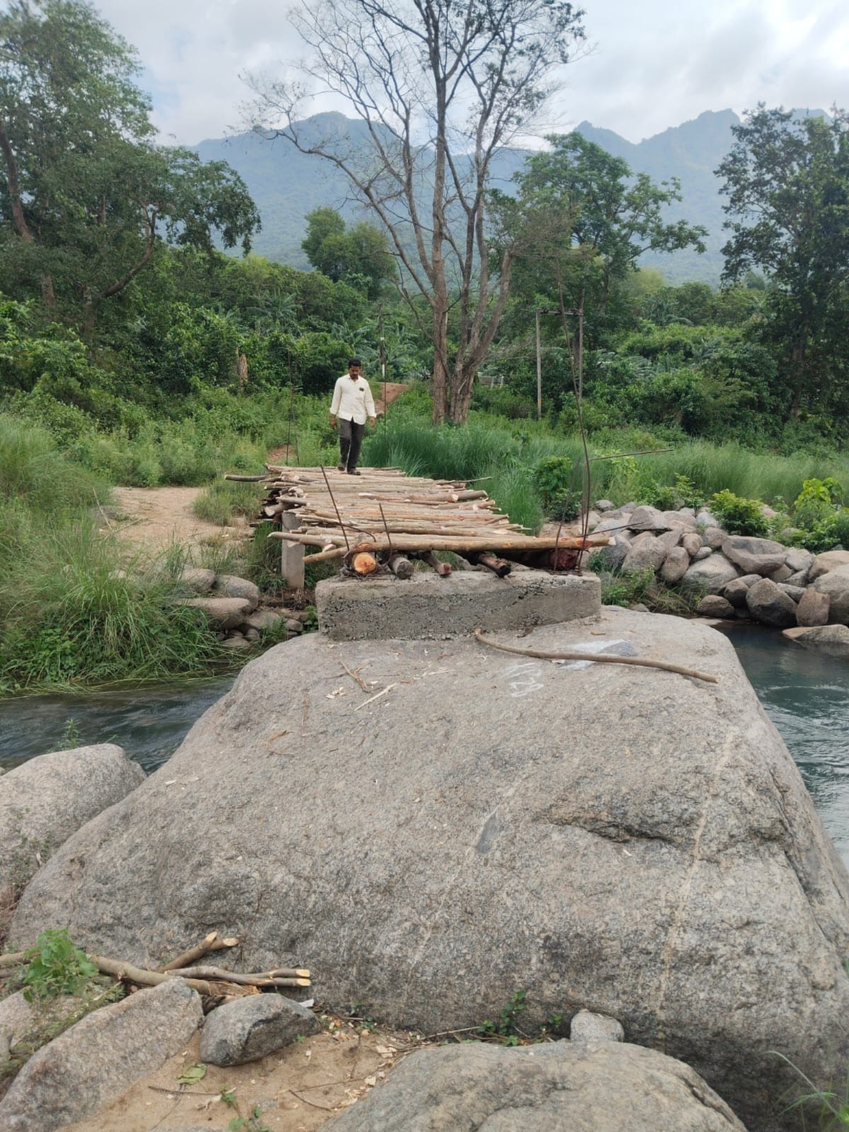 Government Ignored, Tribal Villagers Build Their Own Wooden Bridge In Remote Area