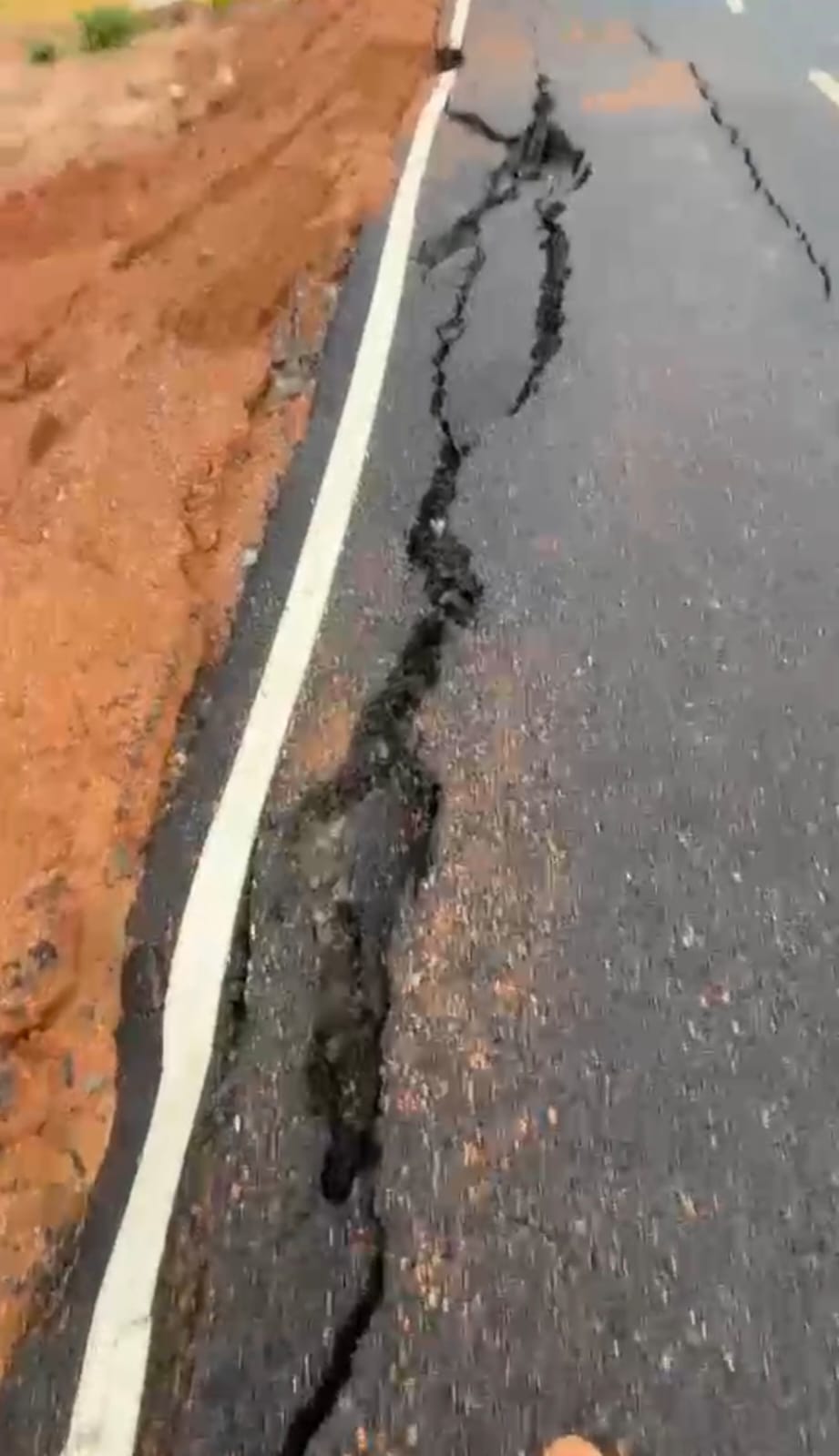 Exposed In First Rain! Mega Cracks On Brand New Rural Development Dept Road